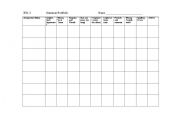 English Worksheet: ESL Grammar Portfolio Chart