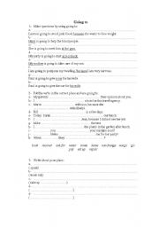 English worksheet: Going to