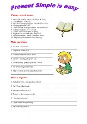 Present simple exercises ESL worksheet by edylec