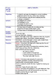 English worksheet: overview The city