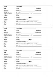 English worksheet: Introduce