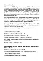 English Worksheet: Halloween