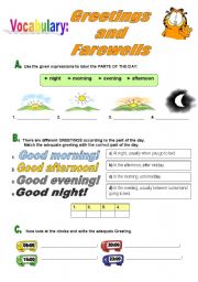 English Worksheet: Greetings and Farewells