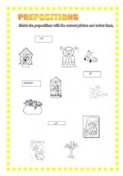 English worksheet: prepositions