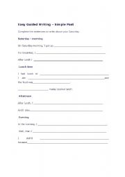 English worksheet: Easy guided writing