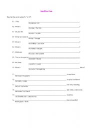 English Worksheet: Genitive Case