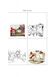 English worksheet: red riding hood comic