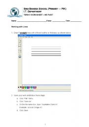 English Worksheet: MS Paint Worksheet