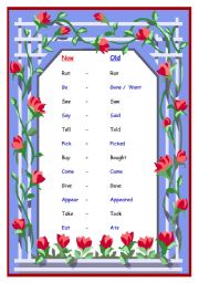 English Worksheet: tense