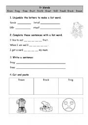 English worksheet: fr blends