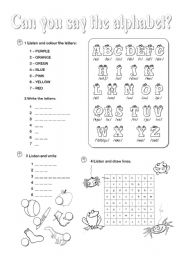 English Worksheet: Alphabet