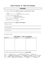 English worksheet: Verbs tobe, have got and there to be