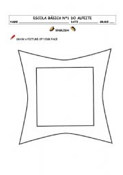English Worksheet: draw your face