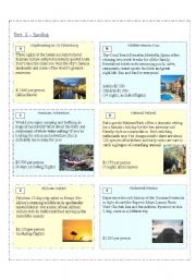 English Worksheet: 4 SKILLS - Lets Travel (Part 2)