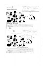 English Worksheet: BIRTH GAP GAME