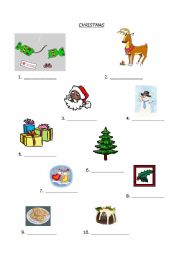 English worksheet: Xmas vocabulary