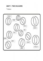 English Worksheet: THE COLOURS