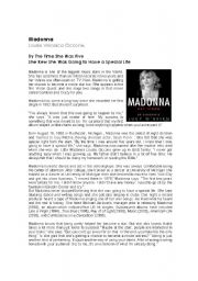 English Worksheet: Madonna 