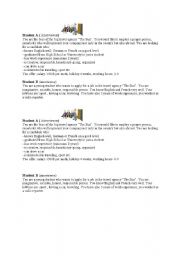 English Worksheet: job interview- role play