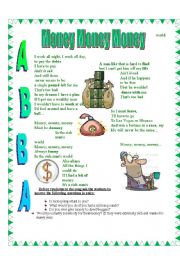 Song about money - vocabulary exercises + discussion questions + MP3 download link
