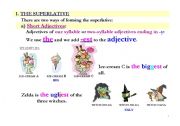 English Worksheet: SUPERLATIVES - FLASHCARDS