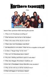 English Worksheet: Northern Exposure episode 1