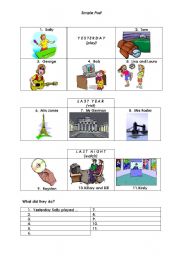 English Worksheet: Simple Past