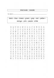 English Worksheet: Colours
