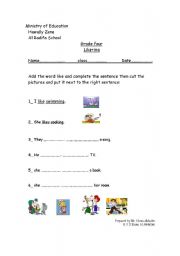 English worksheet: like+ing