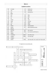 English Worksheet: Numbers - cardinal numbers