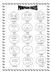 Halloween pumpkin faces