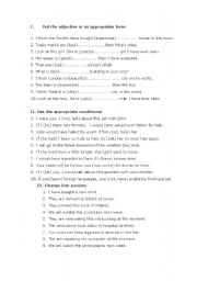 English worksheet: grammar mix