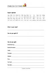 English worksheet: Alphabet