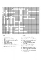 Airport  Crossword Puzzle