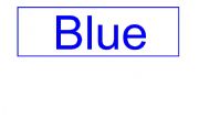 English Worksheet: Colours- written words