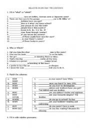 English Worksheet: Relative Pronoums