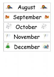 English Worksheet: Months