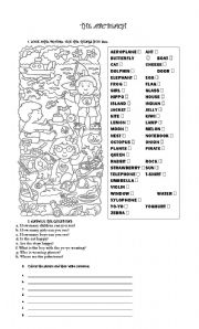 English Worksheet: The ABC Beach