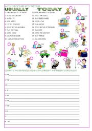 English Worksheet: SIMPLE PRESENT_PRESENT CONTINUOUS