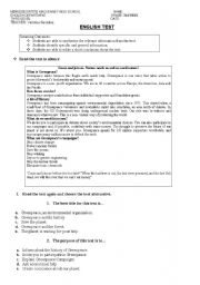 English Worksheet: Greenpeace