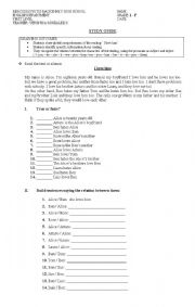 English Worksheet: Subject and object pronouns