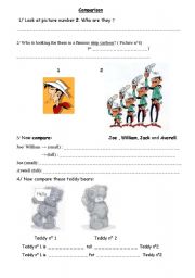 English Worksheet: Activities to practice comparison - Lucky Luke and the Daltons