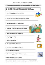 English Worksheet: Daily Routines