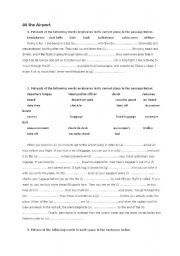 English Worksheet: At the airport