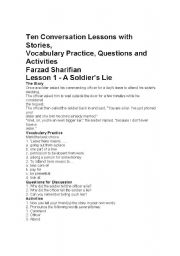 English Worksheet: Conversation Lessons with stories