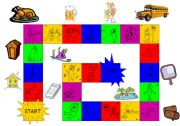 English Worksheet: Verb Tenses Board Game