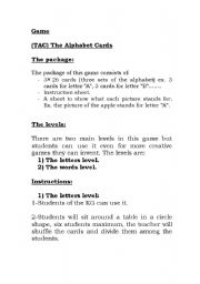 English worksheet: Game