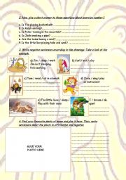 English Worksheet: Mike the lion presents: The present continuous (3)