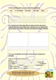 English Worksheet: Mike the lion presents: the present continuous (4 & last)