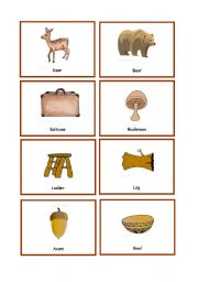 English Worksheet: Colour Cards - BROWN